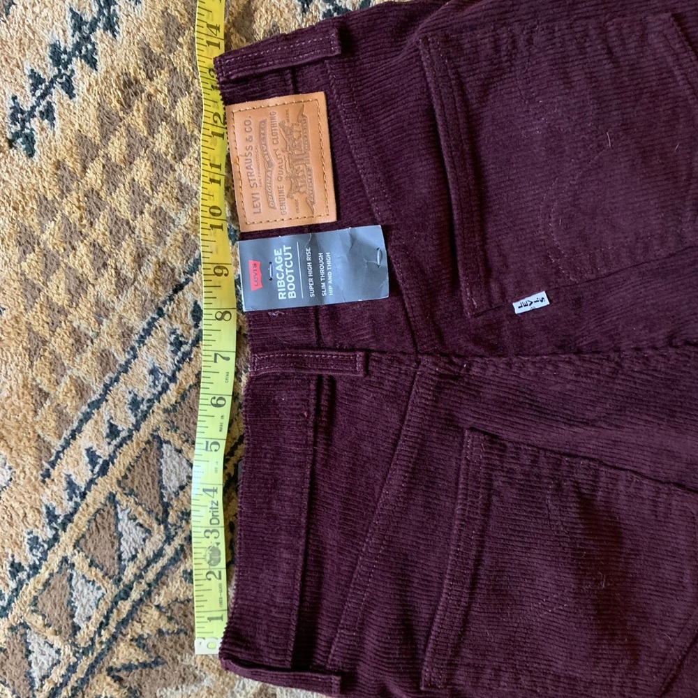 Levi's RIBCAGE BOOTCUT CORDUROY WOMEN'S PANTS high waist 27 - Picture 5 of 6